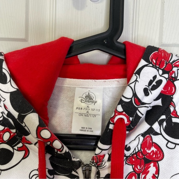 Disney Minnie Mouse Zip up Hoodie with Padded Mouse Ears - Women's Sz XL - Picture 2 of 14